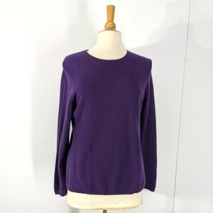 Charter Club Purple Cashmere Sweater 2 Ply Large Classic Old Money Lady like